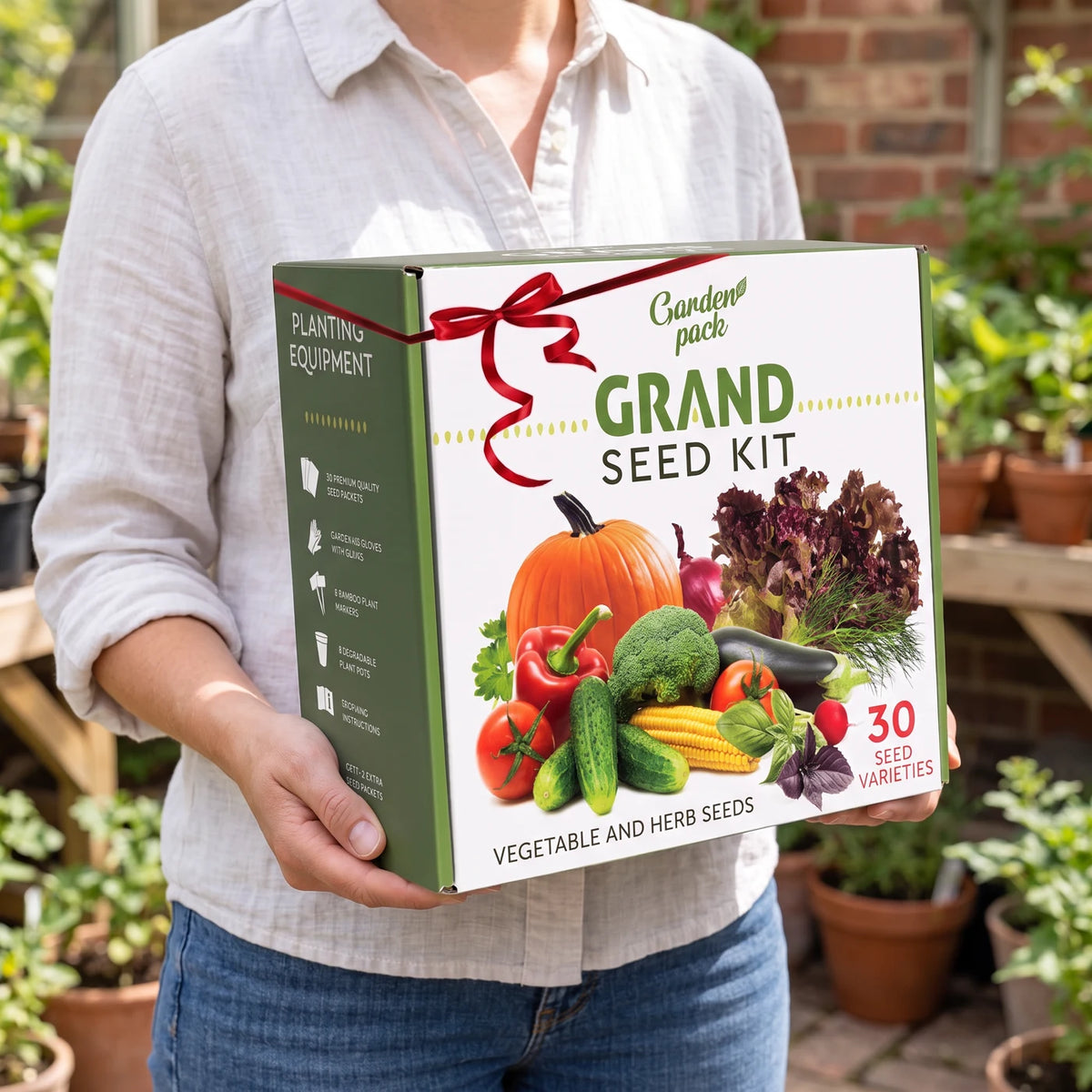 Grand Seed Growing Kit - 30 Vegetable Seeds Varieties