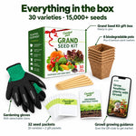 Grand Seed Growing Kit - 30 Vegetable Seeds Varieties