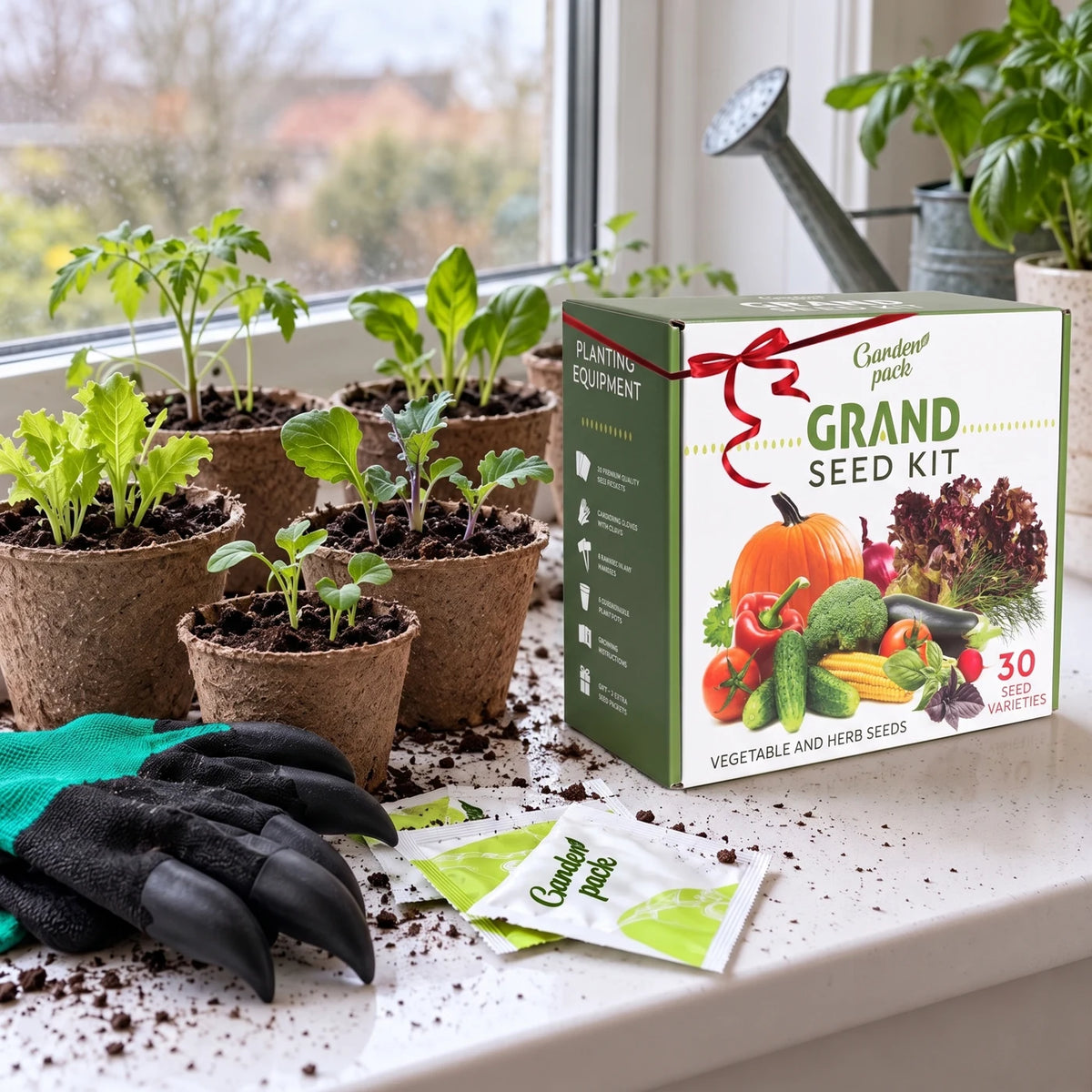 Grand Seed Growing Kit - 30 Vegetable Seeds Varieties