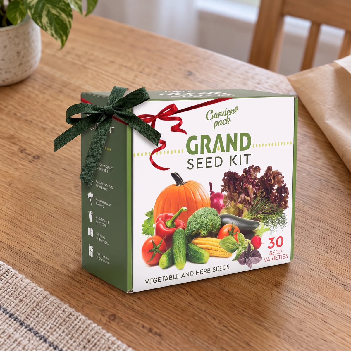 Grand Seed Growing Kit - 30 Vegetable Seeds Varieties