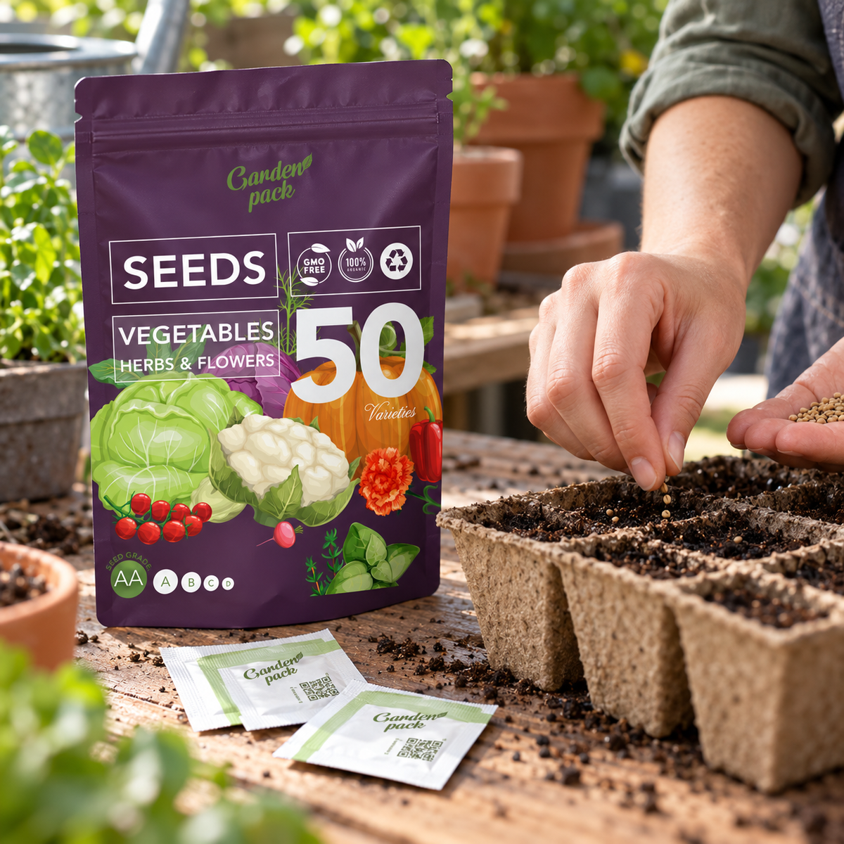 Garden Pack Seeds Pouch - 50 Varieties
